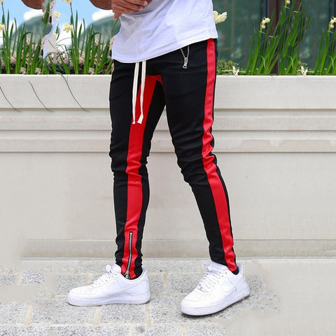 Image of Mens Joggers Casual Pants Fitness Men Sportswear Tracksuit Bottoms Skinny Sweatpants Trousers Black Gyms Jogger Track Pants