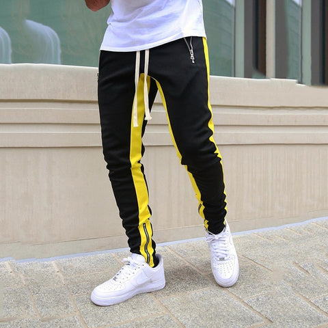 Image of Mens Joggers Casual Pants Fitness Men Sportswear Tracksuit Bottoms Skinny Sweatpants Trousers Black Gyms Jogger Track Pants