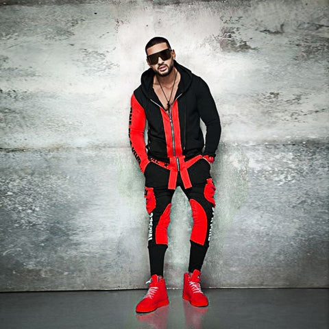 Image of ZOGAA Brand Mens 2 Piece Tracksuit Set Causal Sweat Suit Streetwear Hoodies Sweatpants Suit Letter Printing Joggers Sets for Men